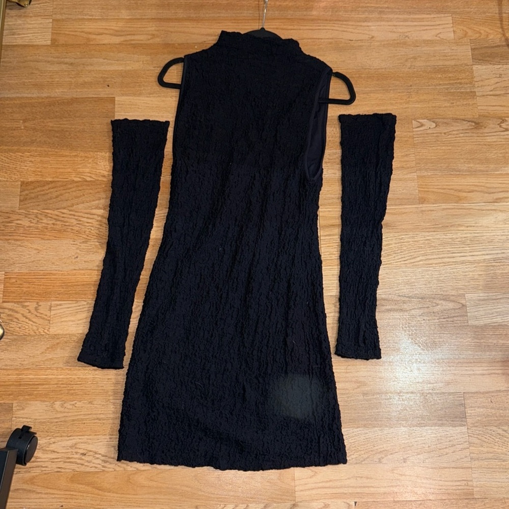 Free People Black Sleeveless Sheath Mini Dress